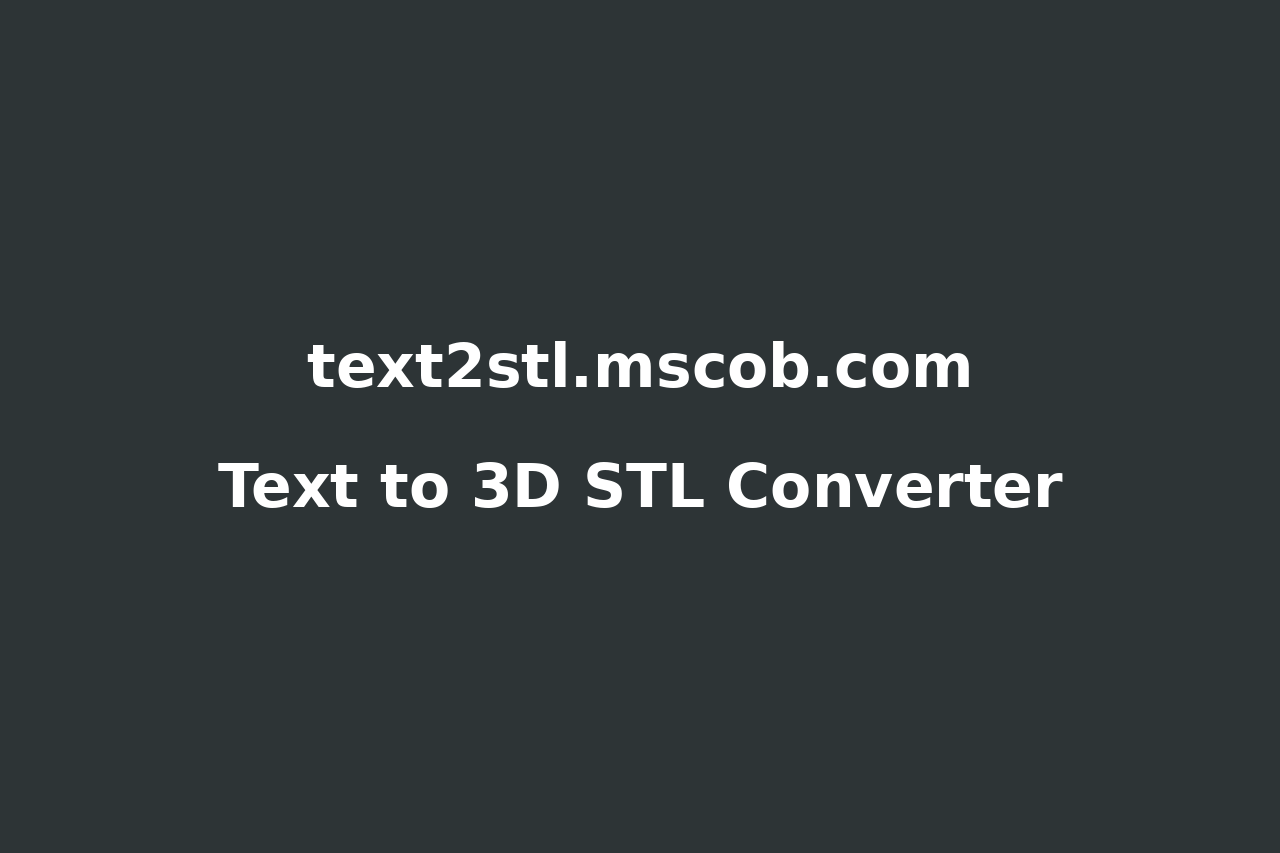 Text2STL